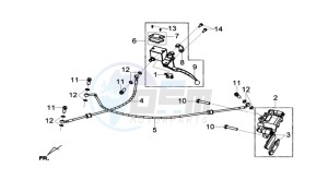 JOYMAX 125I ABS drawing REAR BRAKE CALIPER / BRAKE MOUNT