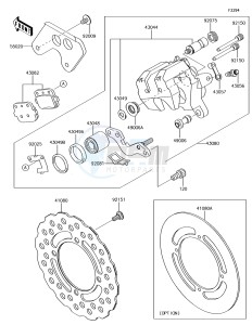 KX85 KX85CFF EU drawing Rear Brake