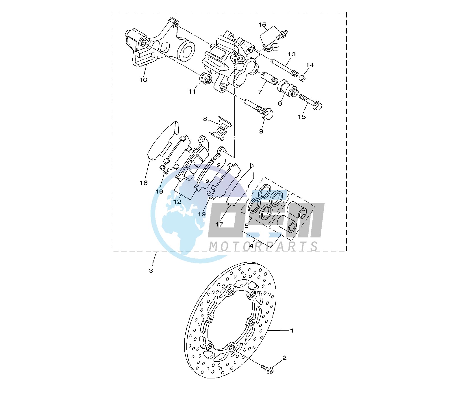 REAR BRAKE CALIPER