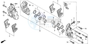 CBR900RR FIRE BLADE drawing FRONT BRAKE CALIPER