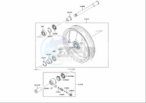 ZRX S 1200 (EU) drawing FRONT WHEEL