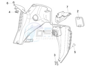 Nexus 125 e3 drawing Front glove-box - Knee-guard panel