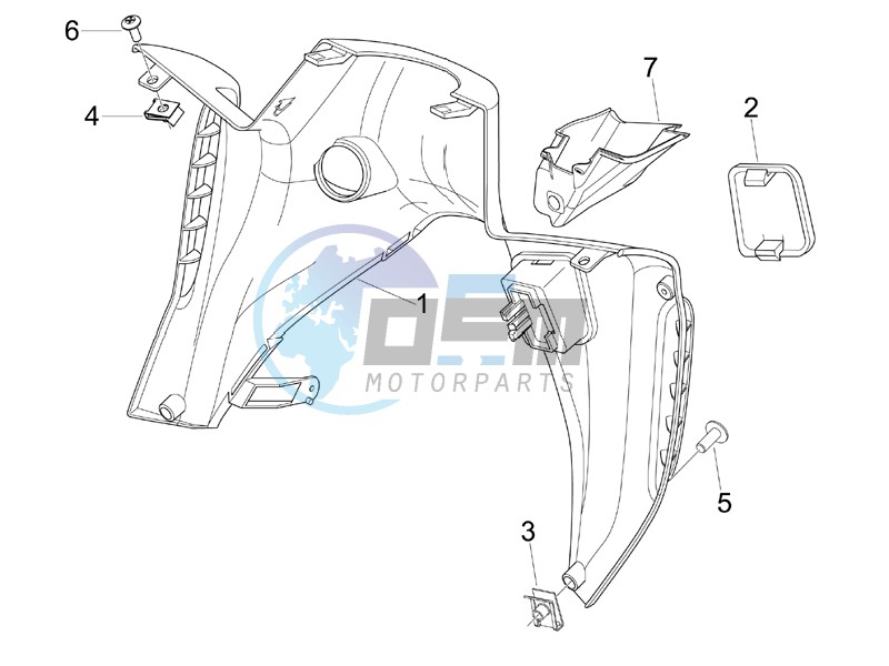 Front glove-box - Knee-guard panel