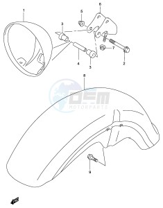 GZ125 (P4) drawing HEADLAMP HOUSING