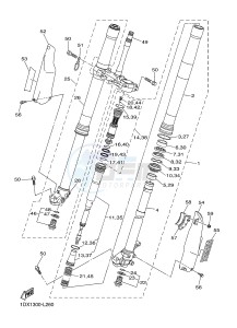 WR450F (1DX3) drawing FRONT FORK