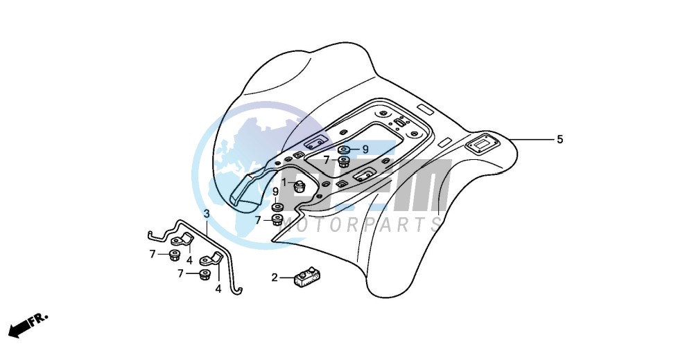 REAR FENDER (TRX300EX'01-'06)