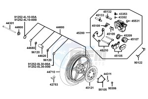 PEOPLE S 50 4T from 05-2009 drawing Front Wheel