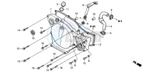 CR85RB drawing RIGHT CRANKCASE COVER