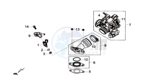 GTS 125I L6 drawing INLET /  FUEL INJECTOR /  THROTTLE VALVE