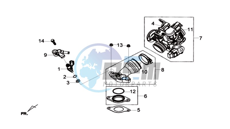 INLET /  FUEL INJECTOR /  THROTTLE VALVE