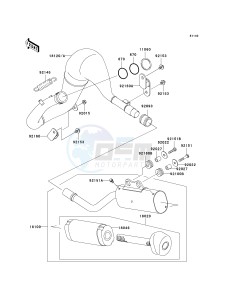 KX 65 A [KX65 MONSTER ENERGY] (A6F - A9FA) A6F drawing MUFFLER-- S- -