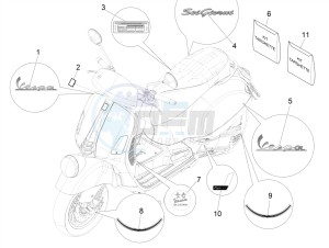 GTV 300 HPE SEI GIORNI IE E4 ABS (APAC) drawing Plates - Emblems