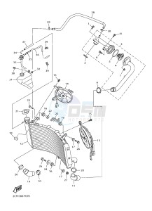 YZF-R1M 998 R4 (2KSE) drawing RADIATOR & HOSE