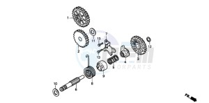 NSR50F drawing KICK STARTER SPINDLE