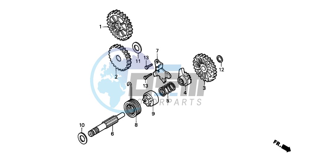 KICK STARTER SPINDLE