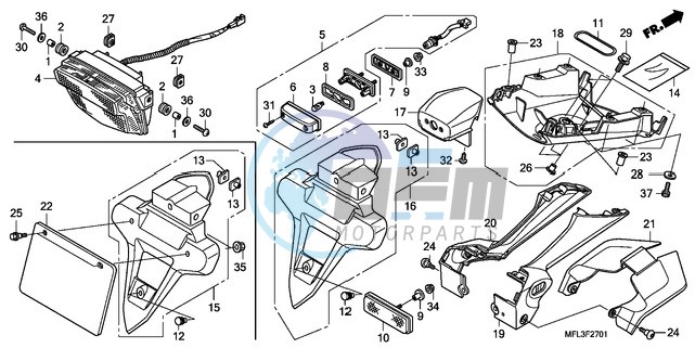 TAILLIGHT (CBR1000RRA/RAA )