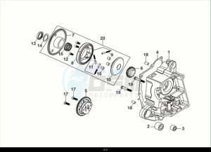 X'PRO 50 (XE05W4-EU) (E5) (M1) drawing R CRANK CASE-OIL PUMP ASSY