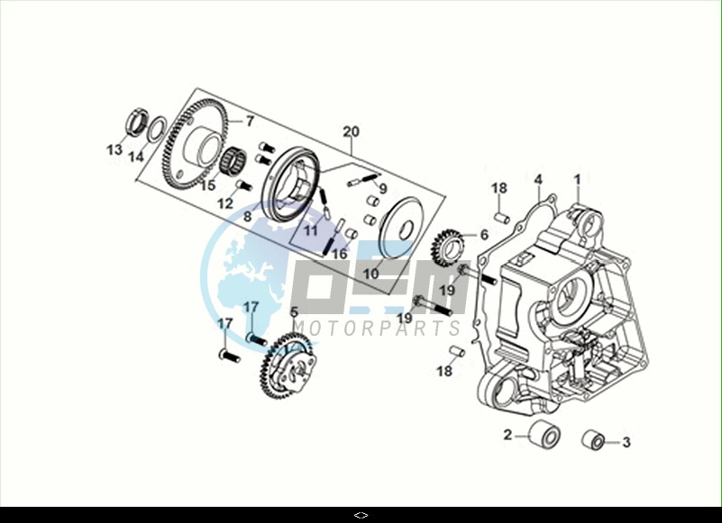 R CRANK CASE-OIL PUMP ASSY