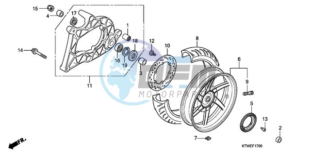 REAR WHEEL/SWINGARM