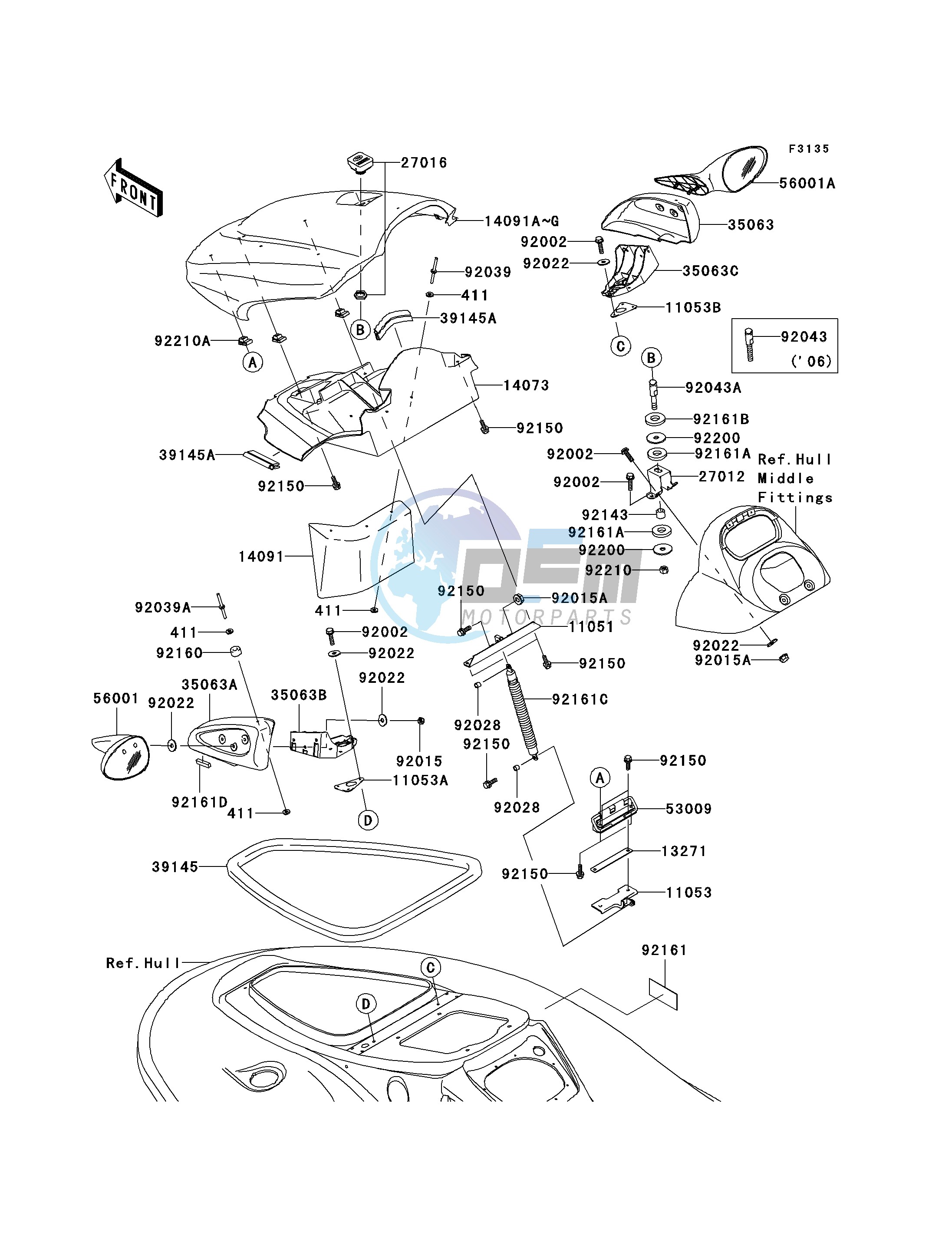 HULL FRONT FITTINGS