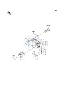 KFX700 KSV700-A2 EU drawing Rear Hub