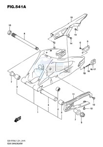 GSX-R750 EU drawing REAR SWINGINGARM