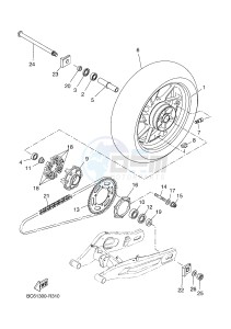 MTT690-A MT-07 TRACER TRACER 700 (BC61 BC61 BC61) drawing REAR WHEEL