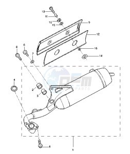 YQ AEROX 50 drawing EXHAUST SWITZERLAND