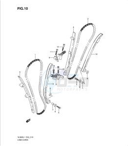 VL800 drawing CAM CHAIN