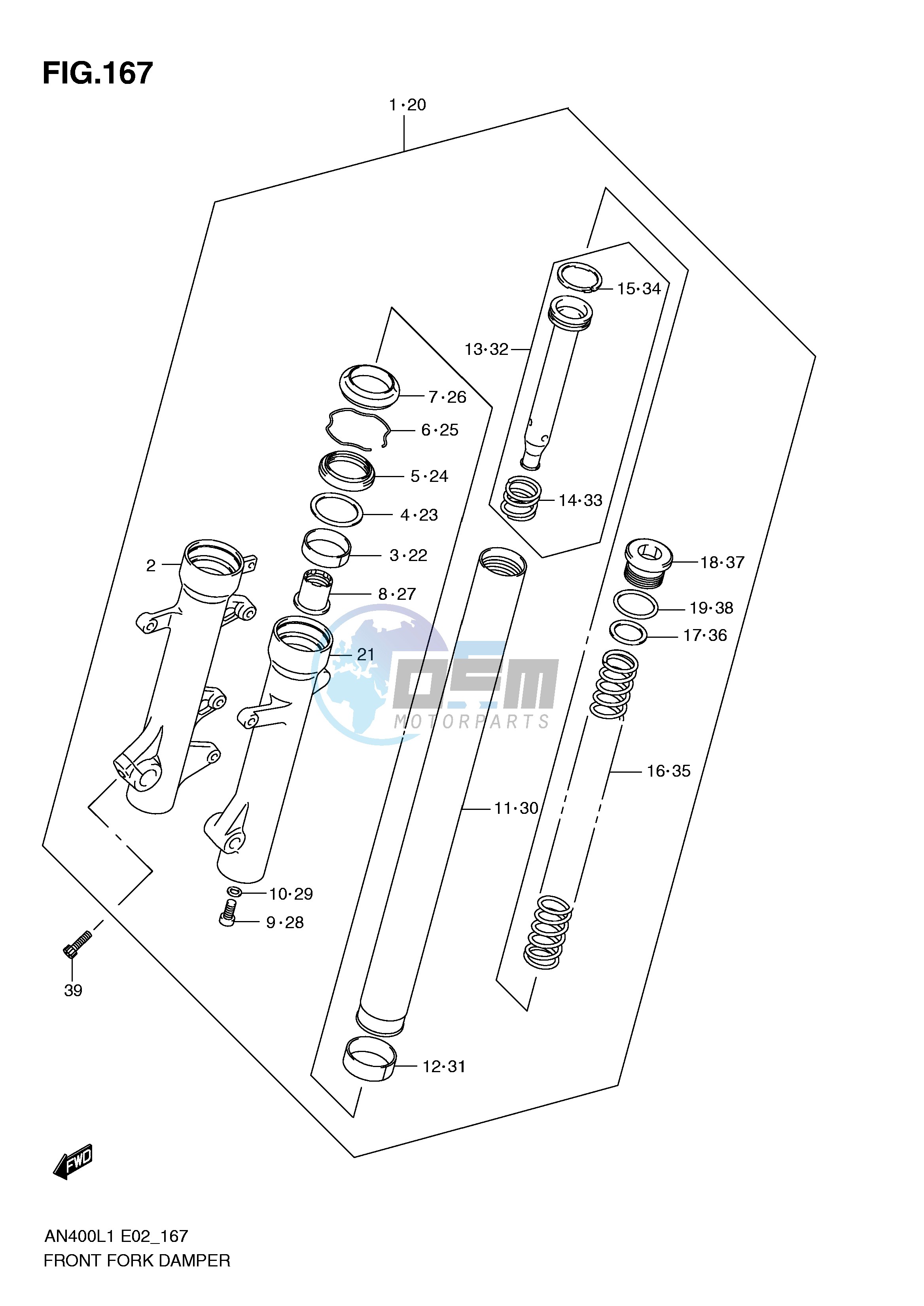 FRONT FORK DAMPER (AN400AL1 E24)