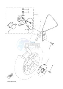 CW50N BOOSTER NAKED (2B7N 2B7N) drawing FRONT BRAKE CALIPER