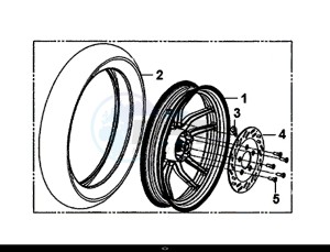 SYMPHONY ST 50 (25 KM/H) (XB05W4-NL) (E4) (L7-M0) drawing REAR WHEEL