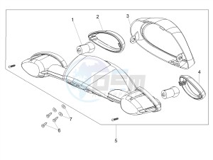 SCARABEO 50 2T CARBURATORE E4 STREET (EMEA) drawing Rear lights