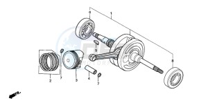 NSS250X FORZA X drawing CRANKSHAFT/PISTON