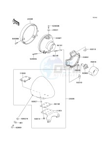 VN 800 C [VULCAN 800 DRIFTER] (C1 CAN ONLY-C2) [VULCAN 800 DRIFTER] drawing HEADLIGHT-- S- -