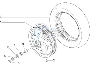 LX 125 4T ie E3 drawing Rear Wheel