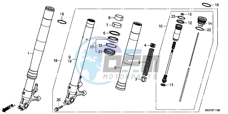 FRONT FORK (CBR1000RR/RA)