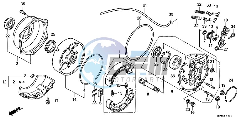 REAR BRAKE PANEL