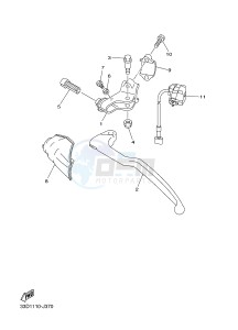 YZ250F (1SME 1SMJ 1SMK 1SML) drawing HANDLE SWITCH & LEVER