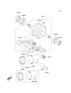 KDX 50 A (A1-A3) drawing CRANKSHAFT