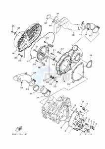 YFM700FWBD YFM7NKPXK (B5KD) drawing CRANKCASE COVER 1