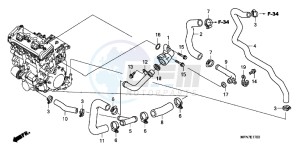 CB1000RAC drawing WATER PIPE