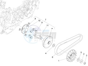 LIBERTY 150 150 IGET 4T 3V IE ABS (APAC) drawing Driving pulley