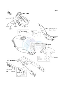 EX250 J [NINJA 250R] (J8F-J9FA) J8F drawing LABELS