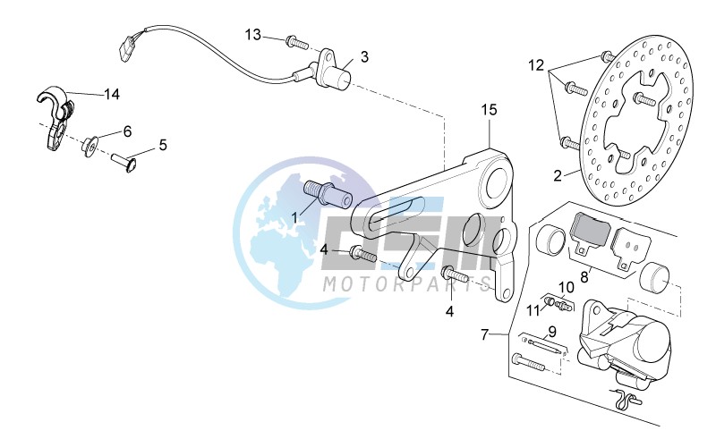 Rear brake caliper