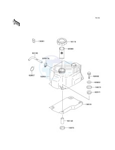 JH 750 F [SUPER SPORT XI] (F1-F2) [SUPER SPORT XI] drawing OIL TANK