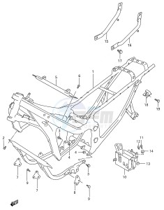 GSX600F (E28) Katana drawing FRAME (MODEL R S T)