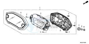 CB500FAF CB500F UK - (E) drawing METER