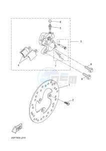 YN50FM NEO'S 4 (2CG6) drawing FRONT BRAKE CALIPER