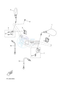 NS50N AEROX NAKED (1PL4 1PL4) drawing HANDLE SWITCH & LEVER